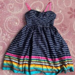 Mossimo Supply Co. Navy Striped Mini Dress